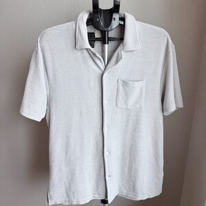 Massive Luxury Edition Knit Button Up Super Soft Stretch Men's Short Sleeve XL